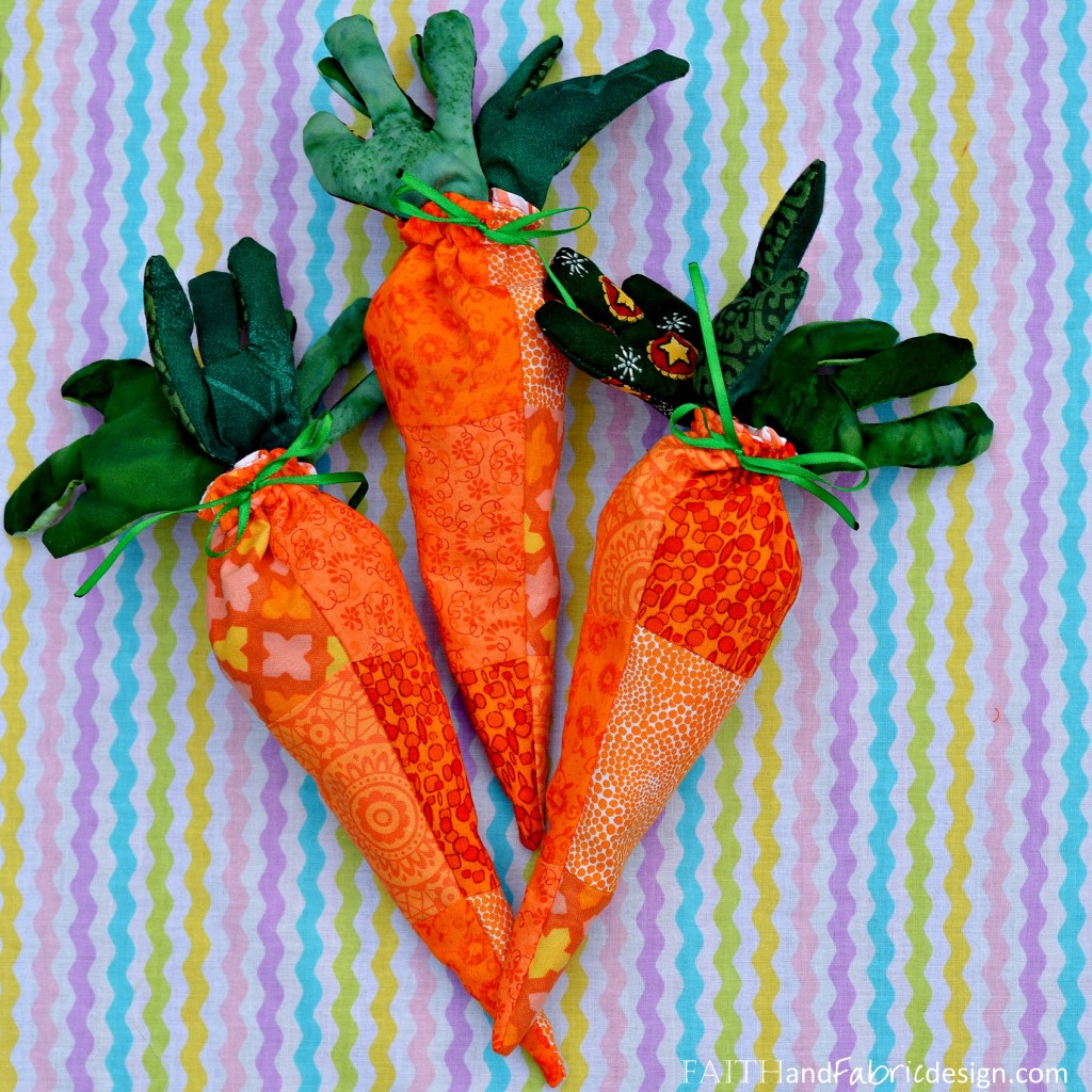 Tutorial Easy Easter Sewing Projects Carrot Bags Faith and Fabric