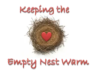 Empty nest with red heart inside