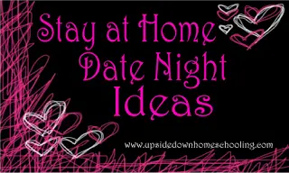 Stay at home date night ideas banner