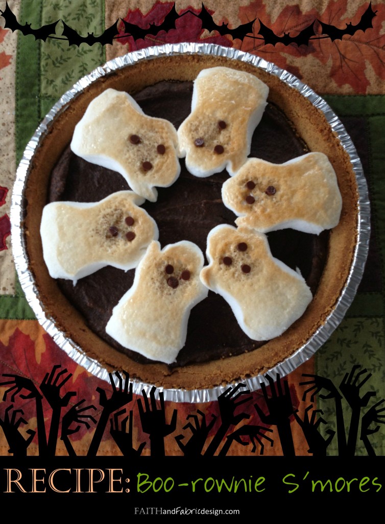 A Scary Halloween Dessert with Brownies, Pumpkins, and Ghost Peeps!