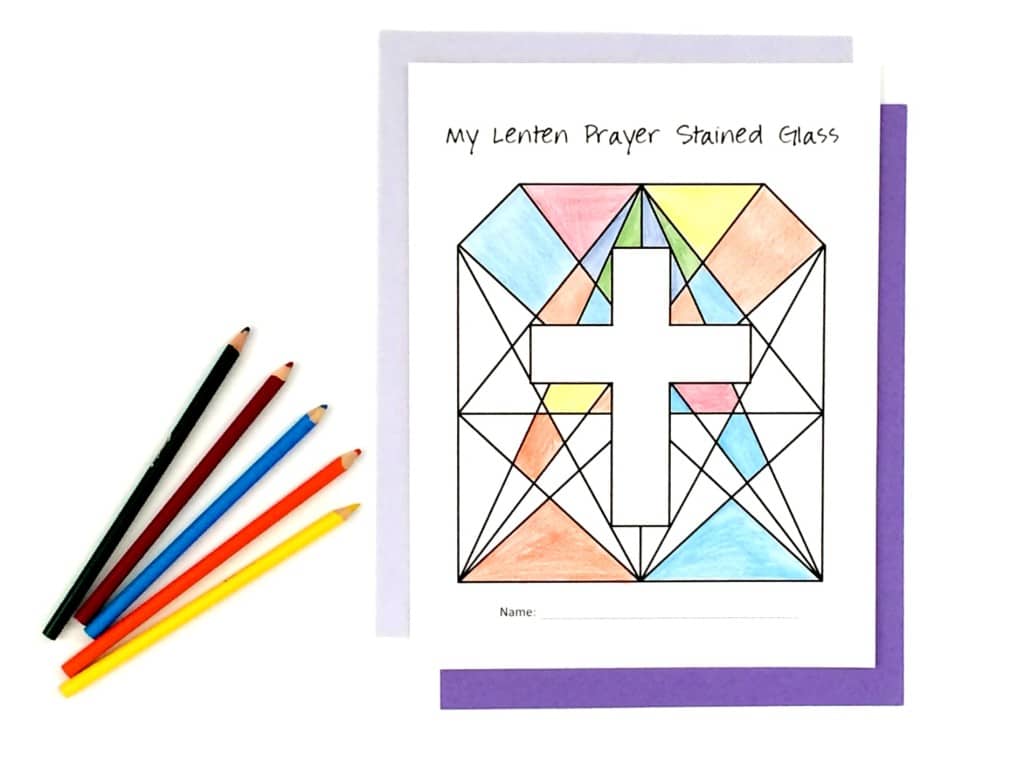 Faith and Fabric - Printable Lenten Prayer Stained Glass