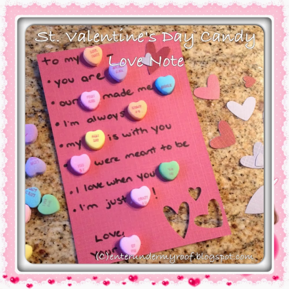 candy bar love notes for him