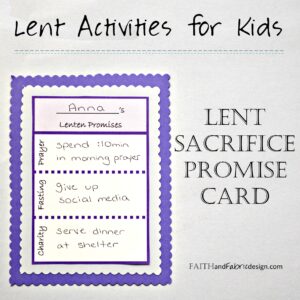 Activity: Lent Promise Card For Families (free Printable) – Faith And 