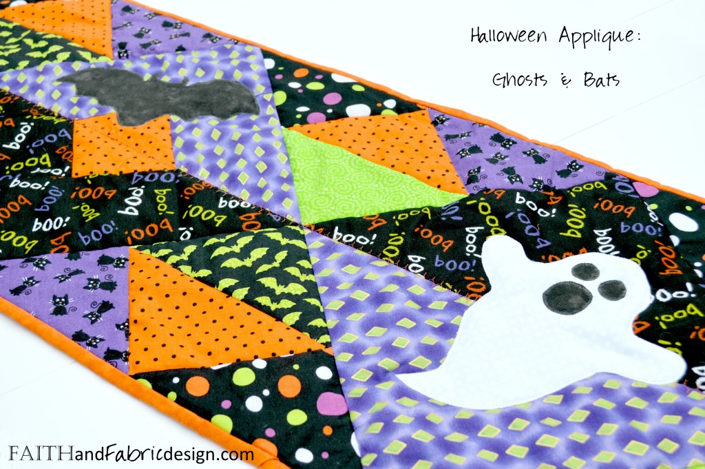 Halloween Applique Quilted Table Runner