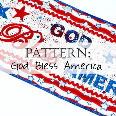 God Bless America patriotic banner red white blue