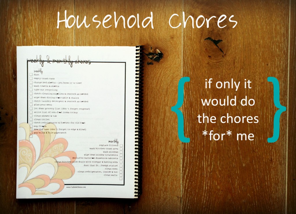 Catholic Planner Chores