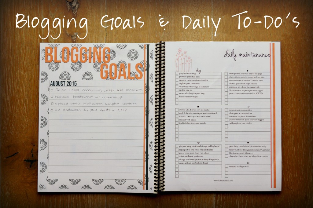 Catholic Blog Planner