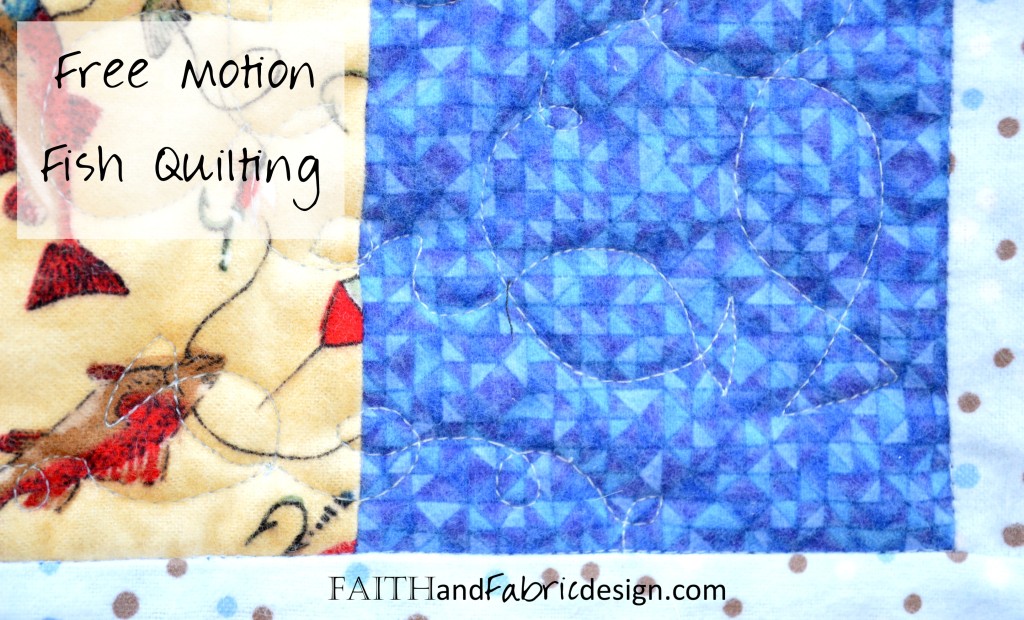 Fish Free Motion Quilting