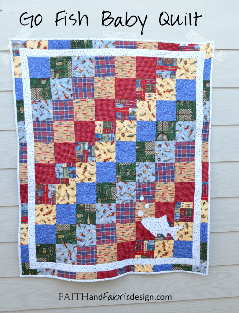 Fishing Theme Baby Memorial Quilt – Faith and Fabric