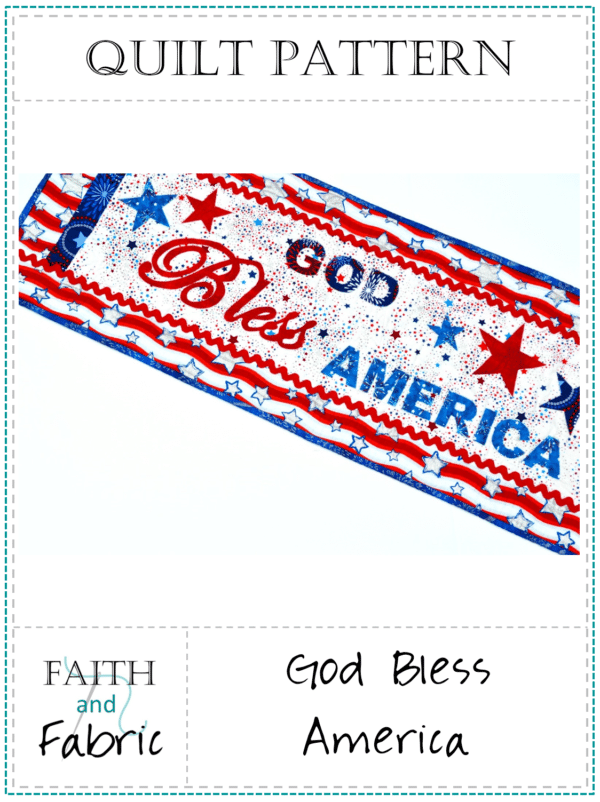 A Pattern from Faith and Fabric - God Bless America Quilt 2