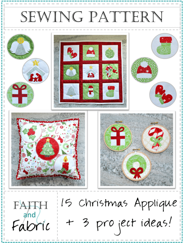 Christmas Applique Quilt and Sewing Pattern Cover