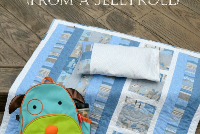 Preschool Jellyroll Quilt with Matching Pillowcase