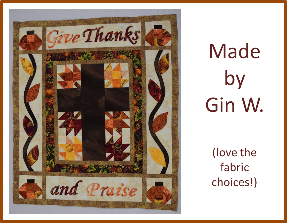 Christian Thanksgiving Quilt Gin W