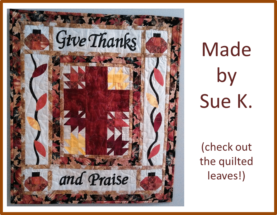 Christian Thanksgiving Quilt Sue K