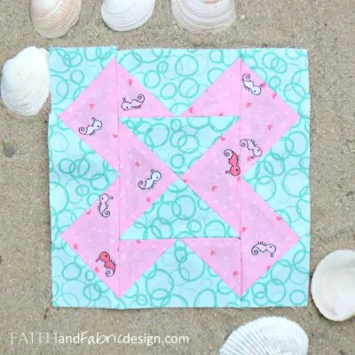 Under the Sea Quilt Block by Faith and Fabric