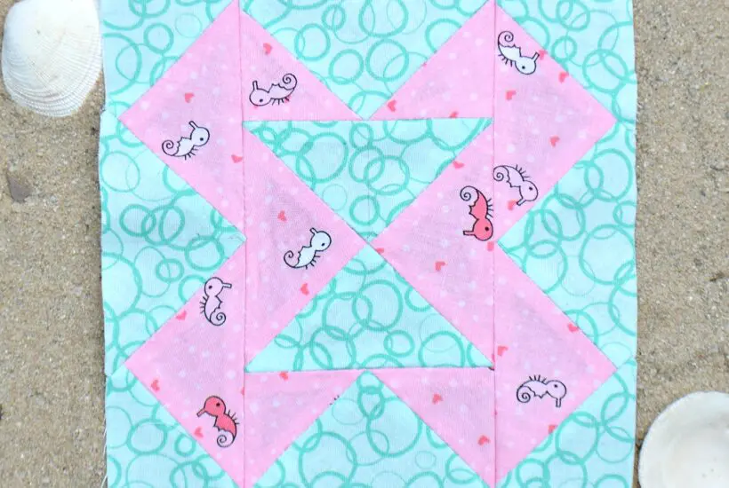 Under the Sea Quilt Block by Faith and Fabric