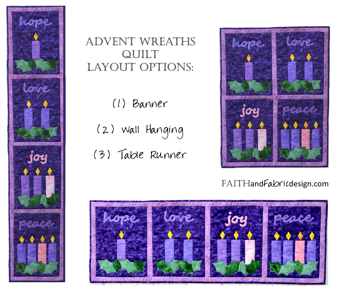Faith and Fabric - Advent Quilt Pattern Options