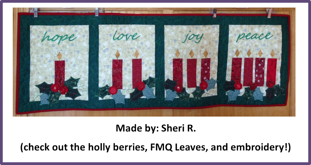 Faith and Fabric - Catholic Advent Quilt made by Sheri R