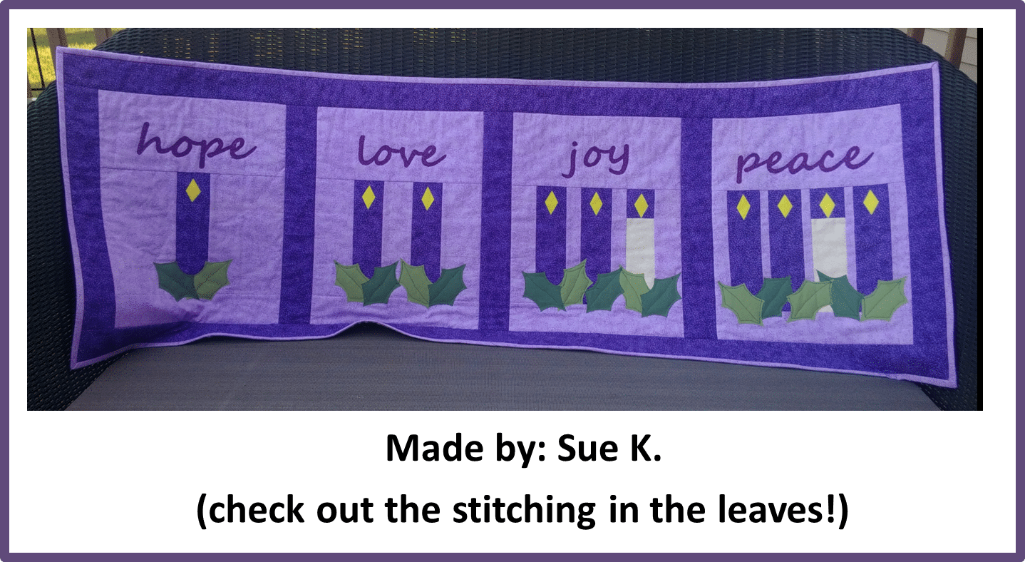 Pattern: Advent Quilt – Advent Wreaths – Faith and Fabric