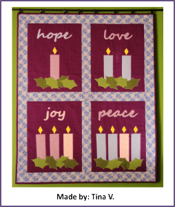 Pattern: Advent Quilt – Advent Wreaths – Faith and Fabric