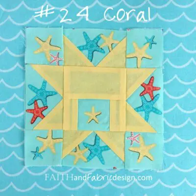 Farmer’s Wife Quilt: Block 24 Coral