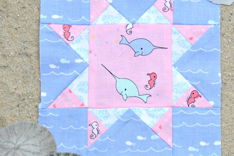 Under the Sea Quilt Block by Faith and Fabric