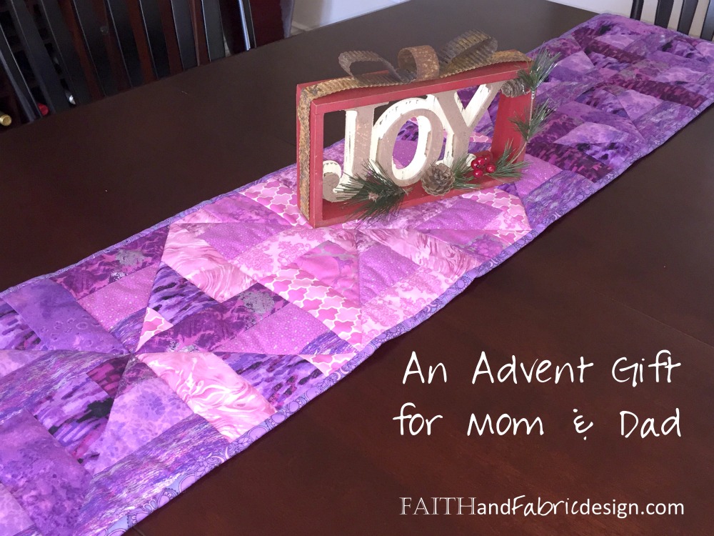 Faith and Fabric - Advent Runner made in Blocks