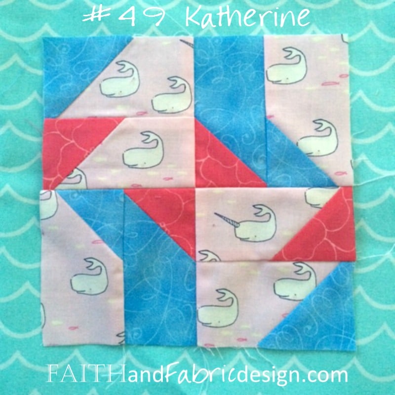 Faith and Fabric - Farmer's Wife 1930s Quilt Block 49 Katherine