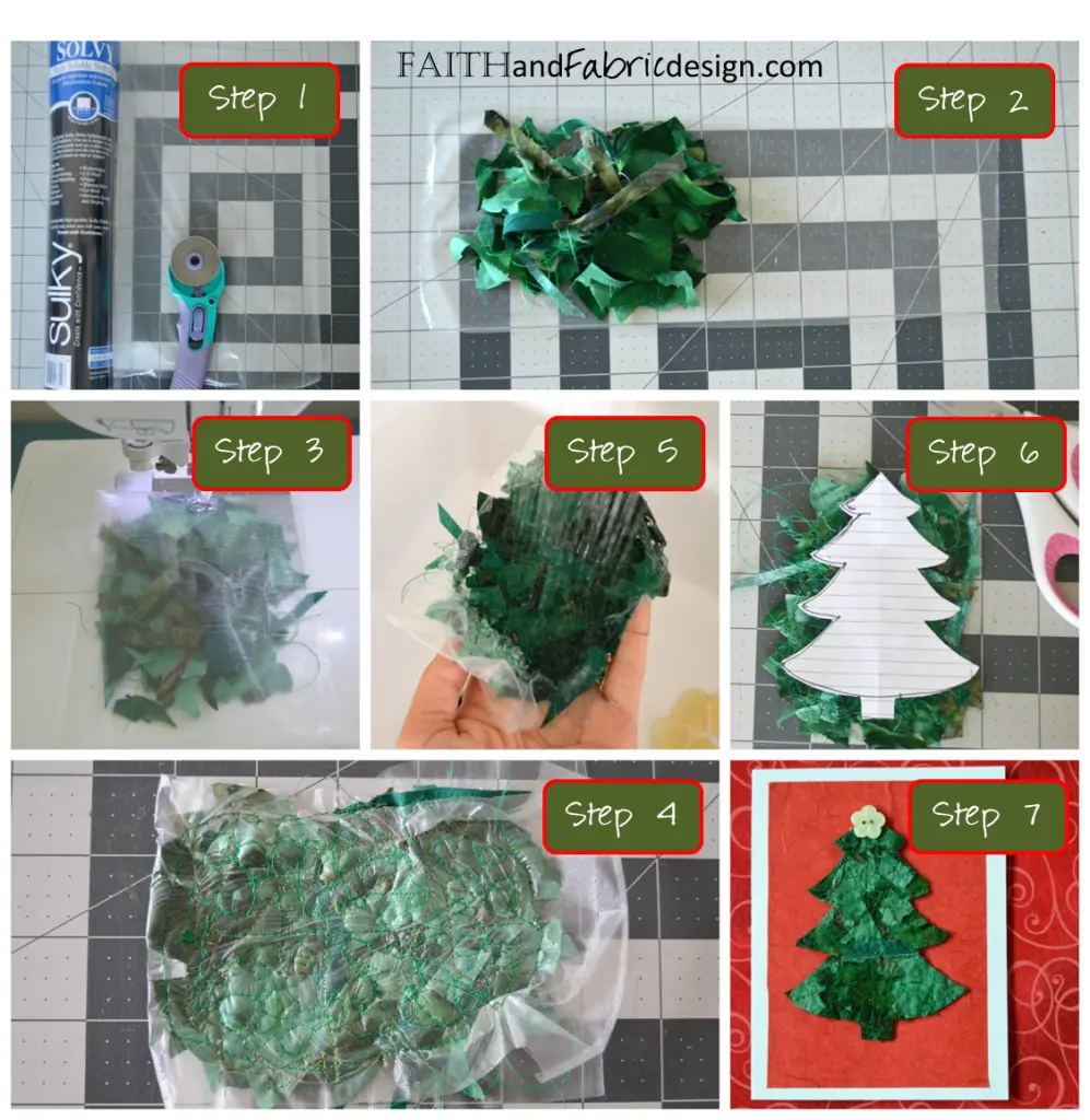 Faith and Fabric - Upcycled Fabric Cards Tutorial 2