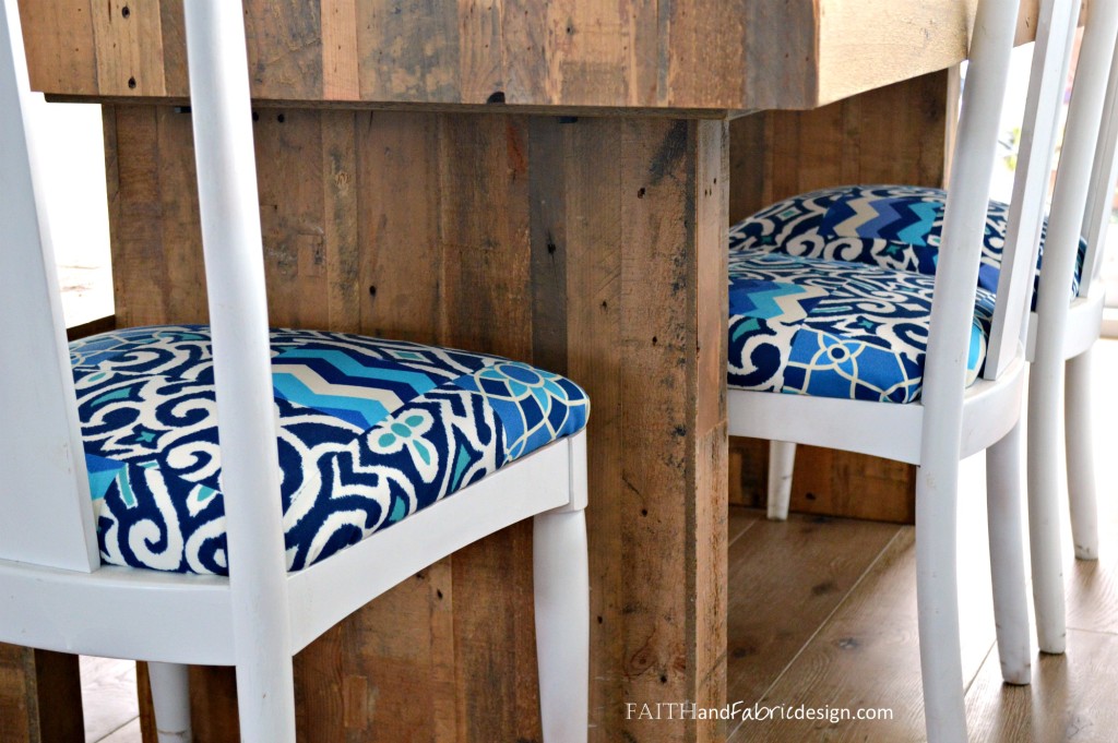 Faith and Fabric - How to Reupholster a Chair with a Quilt 2