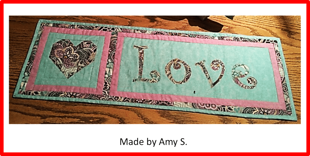 Faith and Fabric - Saint Valentine's Day Quilt Made by Amy B