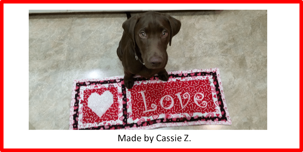 Faith and Fabric - Love Saint Valentine Day Quilt by Cassie Z