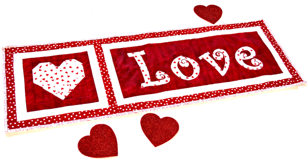 Faith and Fabric - love this easy to make St. Valentine's Day quilt pattern