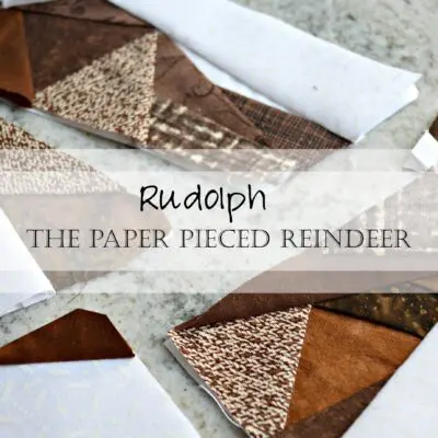 paper pieced reindeer quilt pattern
