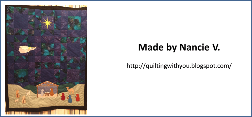 Silent Night Christmas Nativity Quilt Pattern - Nancie