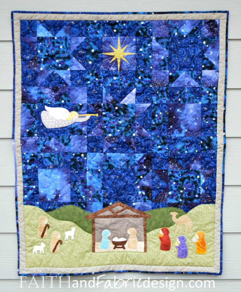 Silent Night Nativity Christmas Quilt Pattern 1