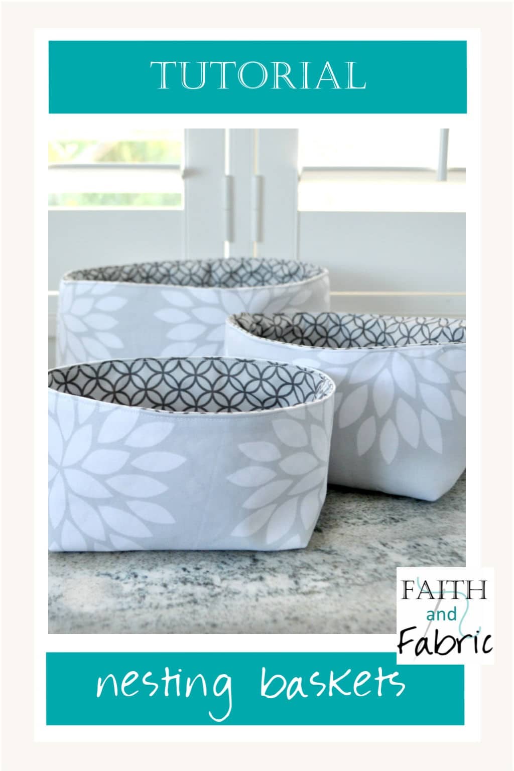 This three piece nesting basket set is a great sewing project for beginners and advanced sewists. You'll love the flexibility in their design!