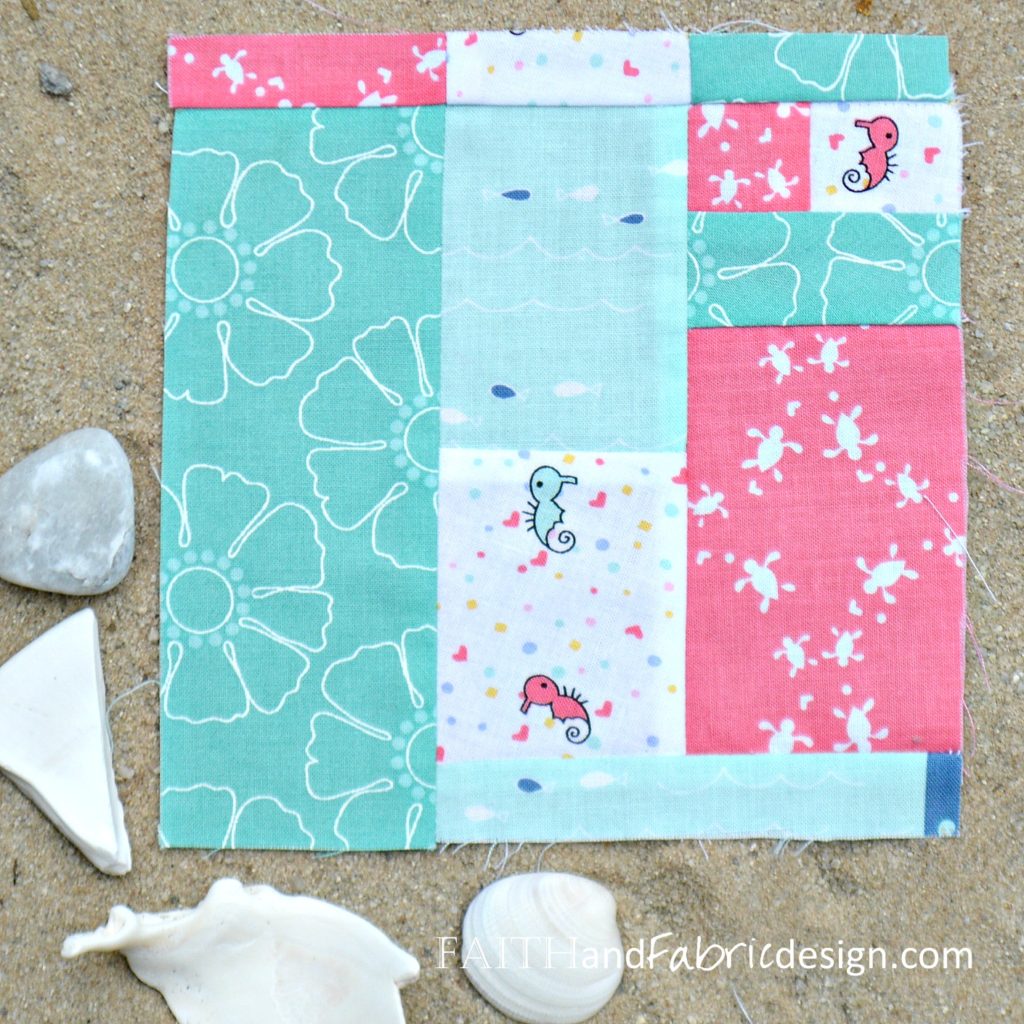 Under the Sea Quilt Block by Faith and Fabric