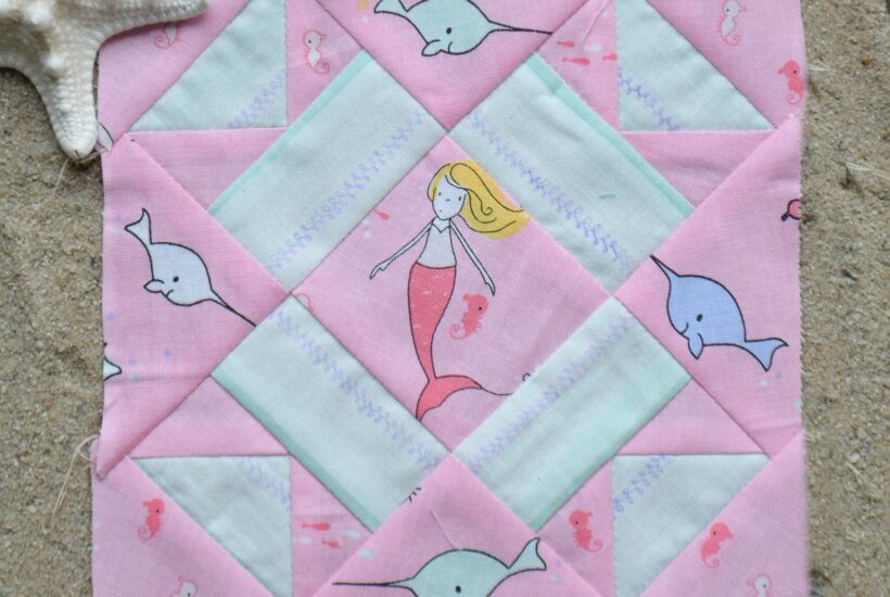 Under the Sea Quilt Block Mrs Brown by Faith and Fabric