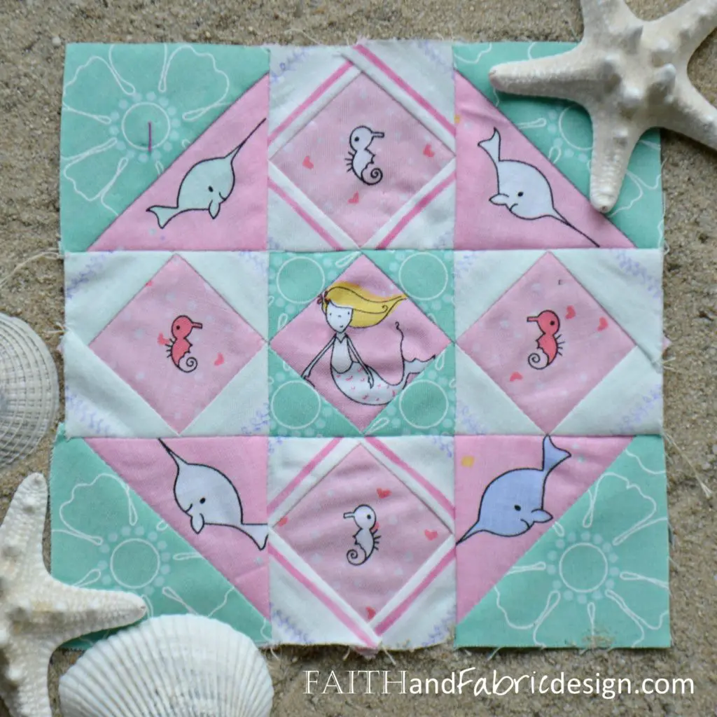 Under the Sea Farmer's Wife Block 76 by Faith and Fabric