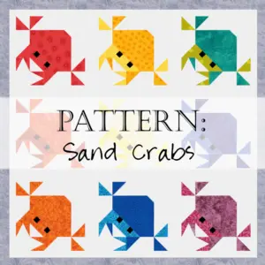 Pattern titled Sand Crabs with colorful crabs