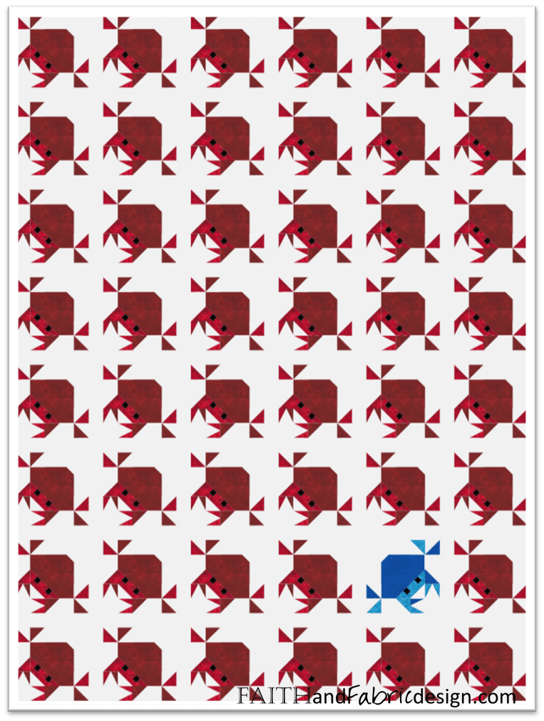 Crab Quilt Pattern by Faith and Fabric