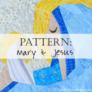 Quilt pattern of Mary and baby Jesus