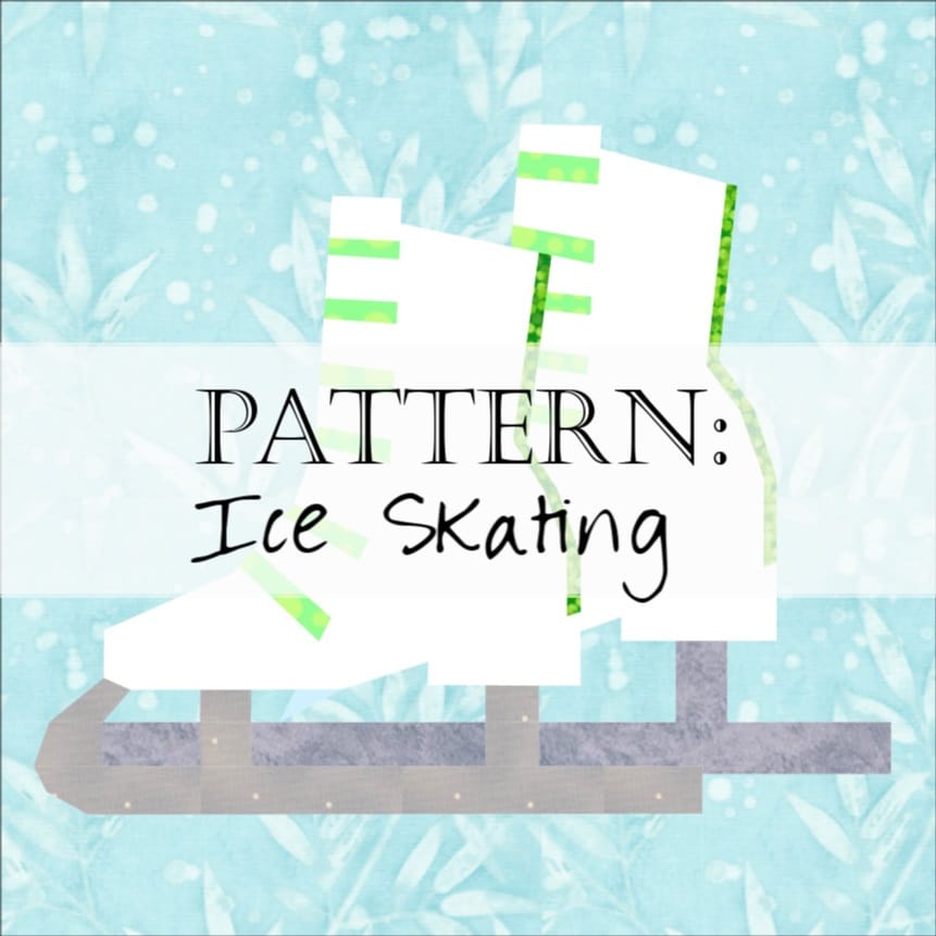 Quilt Block: Ice Skates / Ice Hockey Skating