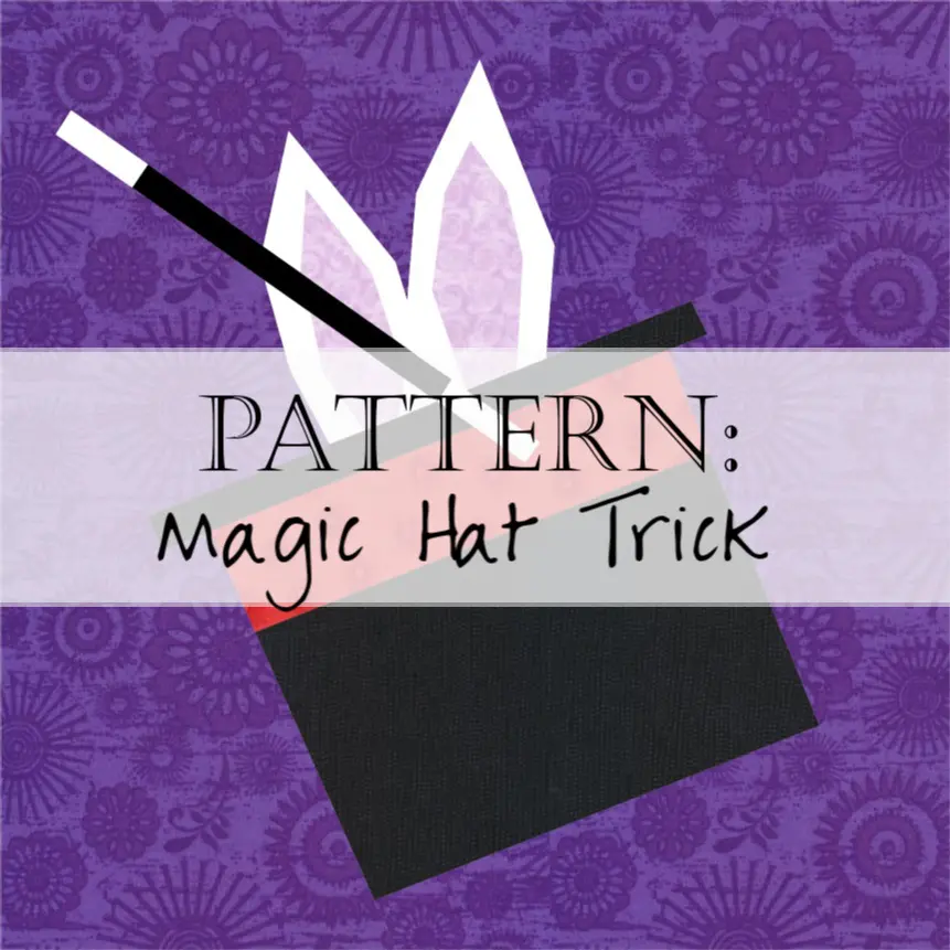Magic hat with rabbit ears and wand
