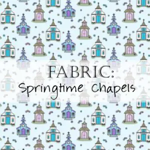 Springtime pastel chapel fabric pattern