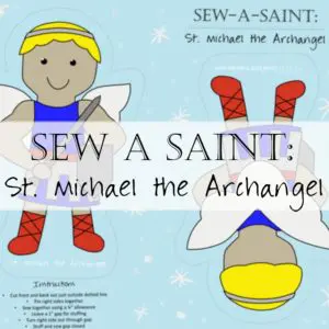 St. Michael the Archangel craft pattern illustration