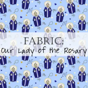 Our Lady of the Rosary fabric pattern