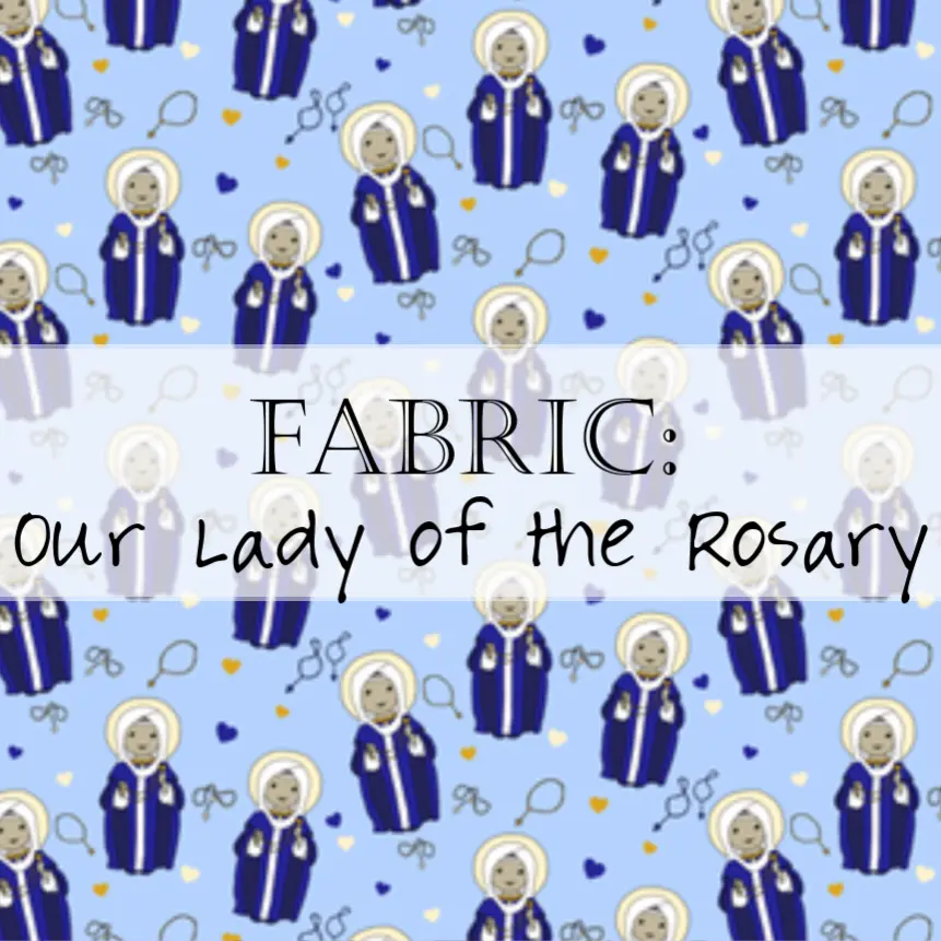 Our Lady of the Rosary fabric pattern