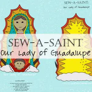 Our Lady of Guadalupe sewing pattern illustration